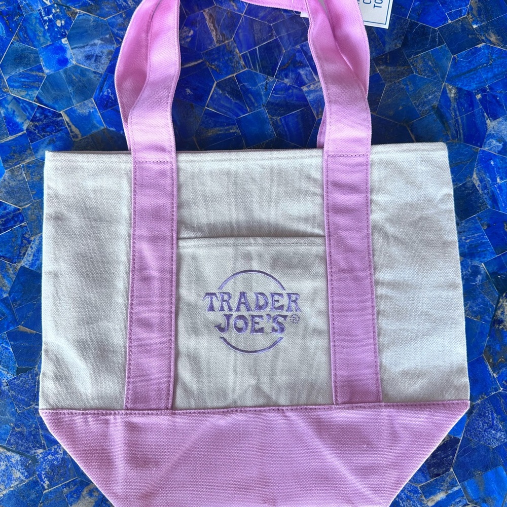 Trader Joe's VIRAL Mini Pastel Canvas Tote
Bag